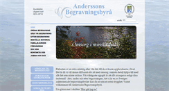 Desktop Screenshot of anderssonsbegravningsbyra.se